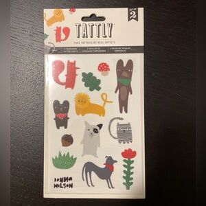TATTLY temporary tattoos cute animals.